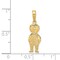 14K Gold Boy With Hands In Pocket Pendant Charm Jewelry 23 x 8 mm